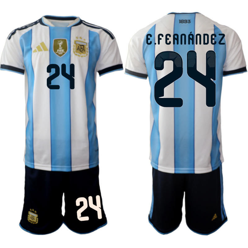 Men Argentina Long sleeve home 014 style 2026 World Cup Soccer jersey